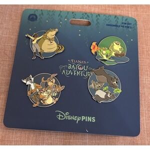 Disney 2025 Tiana's Bayou Adventure 4-pin Booster set Princess and the Frog pins